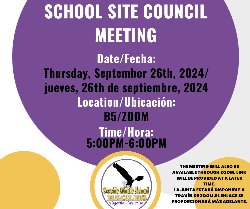 School Site Council Meeting